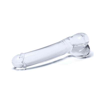 GLAS 7 IN. REALISTIC CURVED GLASS G-SPOT DILDO