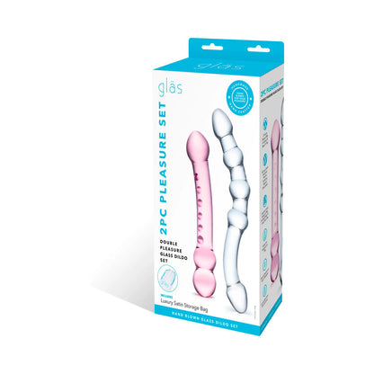 ELECTRIC EEL - GLAS 2-PIECE DOUBLE PLEASURE GLASS DILDO SET