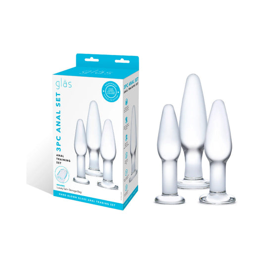 ELECTRIC EEL - GLAS 3-PIECE GLASS ANAL PLUG TRAINING SET