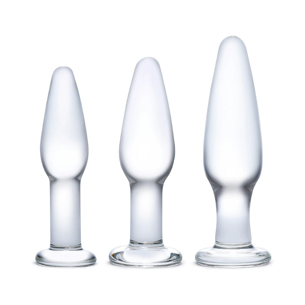 ELECTRIC EEL - GLAS 3-PIECE GLASS ANAL PLUG TRAINING SET