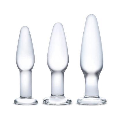 ELECTRIC EEL - GLAS 3-PIECE GLASS ANAL PLUG TRAINING SET