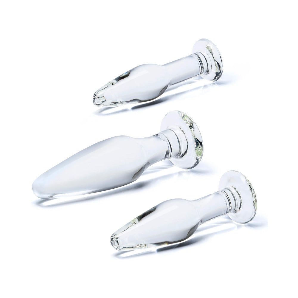 ELECTRIC EEL - GLAS 3-PIECE GLASS ANAL PLUG TRAINING SET