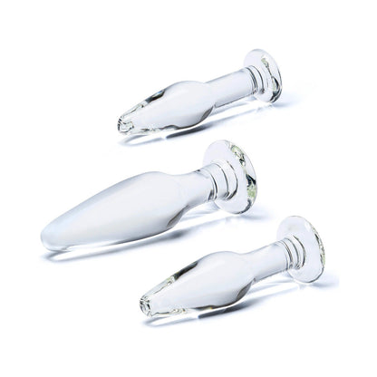 ELECTRIC EEL - GLAS 3-PIECE GLASS ANAL PLUG TRAINING SET