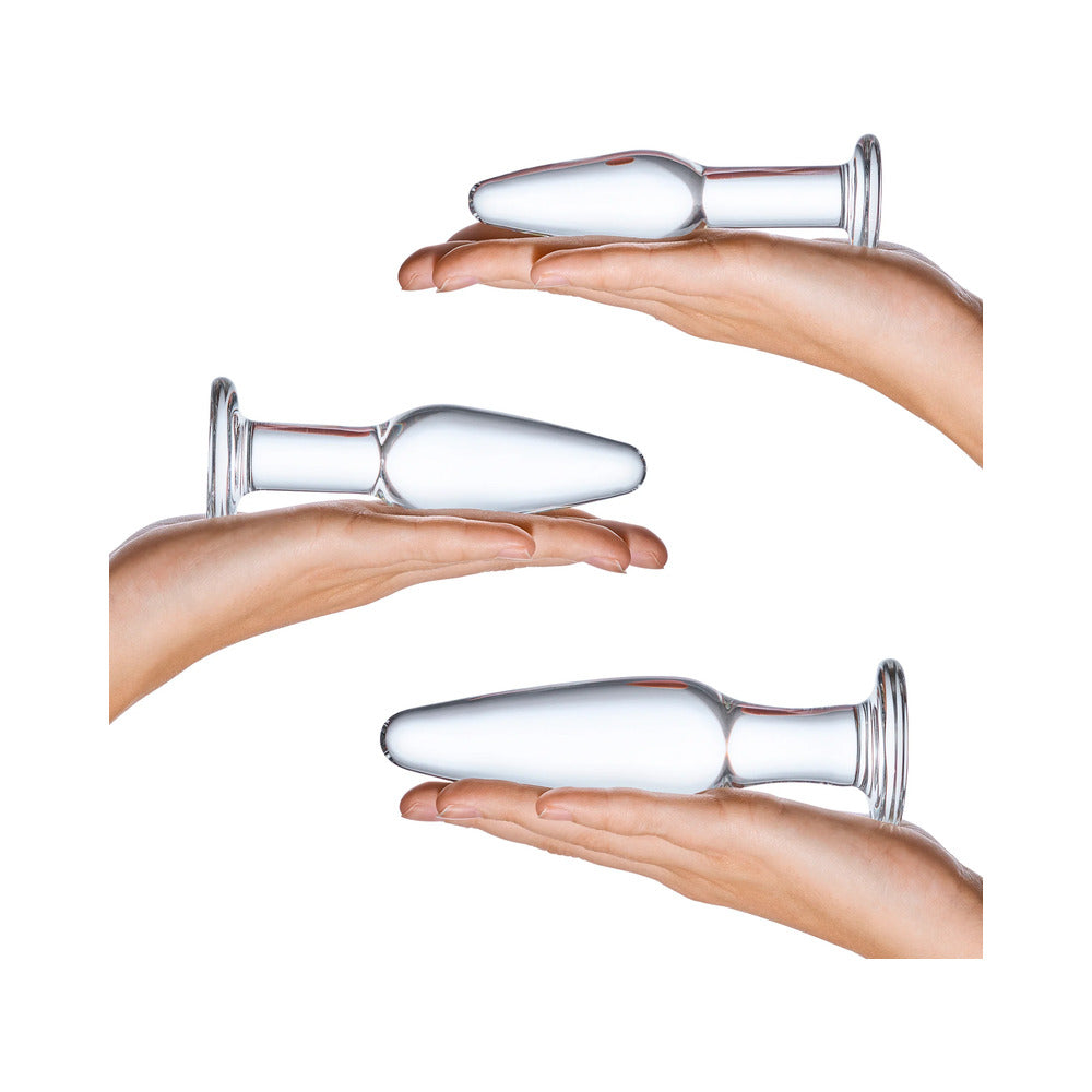 ELECTRIC EEL - GLAS 3-PIECE GLASS ANAL PLUG TRAINING SET