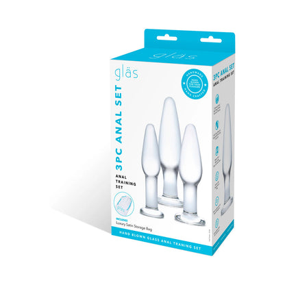 ELECTRIC EEL - GLAS 3-PIECE GLASS ANAL PLUG TRAINING SET