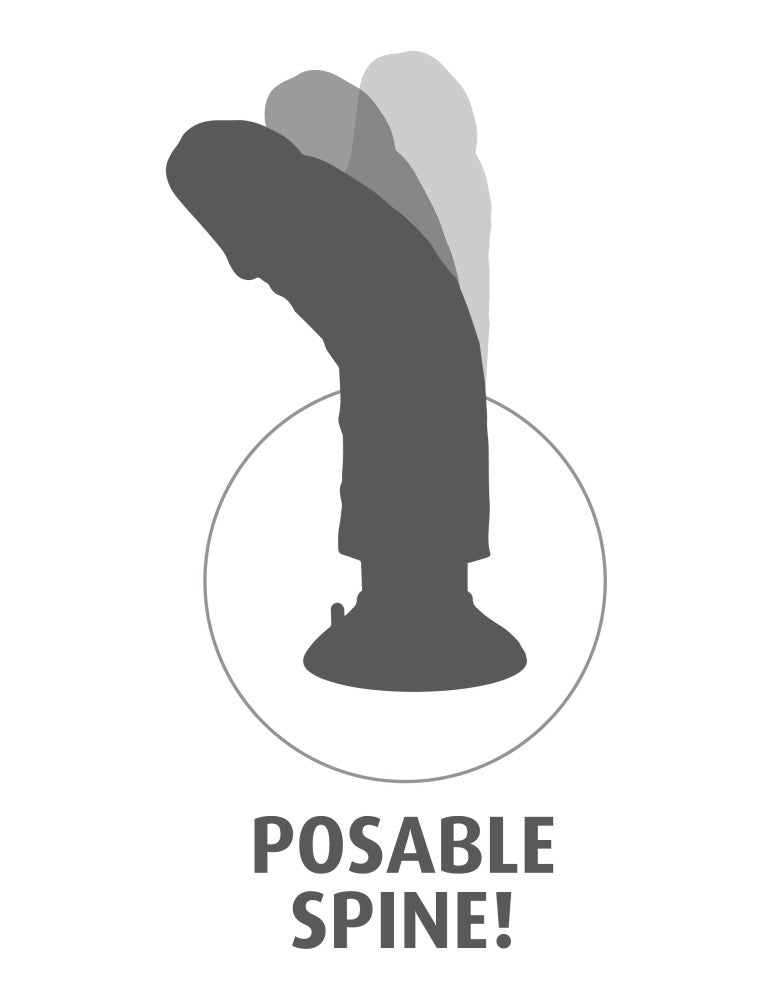 PIPEDREAM - KING COCK - 8" VIBRATING COCK WITH BALLS  LIGHT