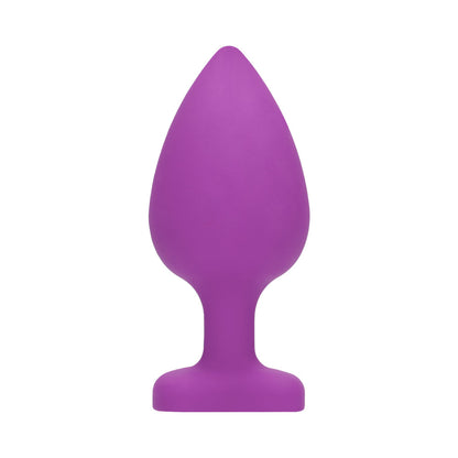 OUCH! FLEXIBLE SILICONE DIAMOND HEART BUTT PLUG PURPLE EXTRA LARGE