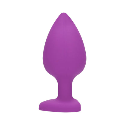 SHOTS - OUCH! FLEXIBLE SILICONE DIAMOND HEART BUTT PLUG PURPLE EXTRA LARGE