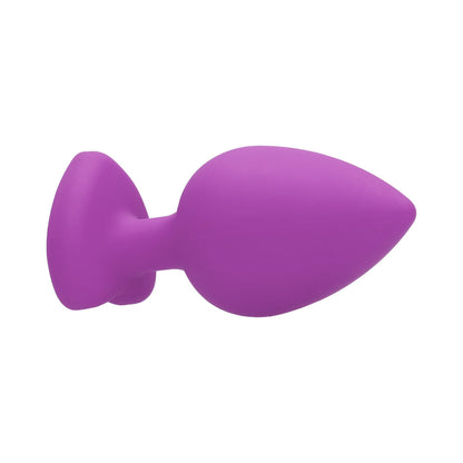 SHOTS - OUCH! FLEXIBLE SILICONE DIAMOND HEART BUTT PLUG PURPLE EXTRA LARGE
