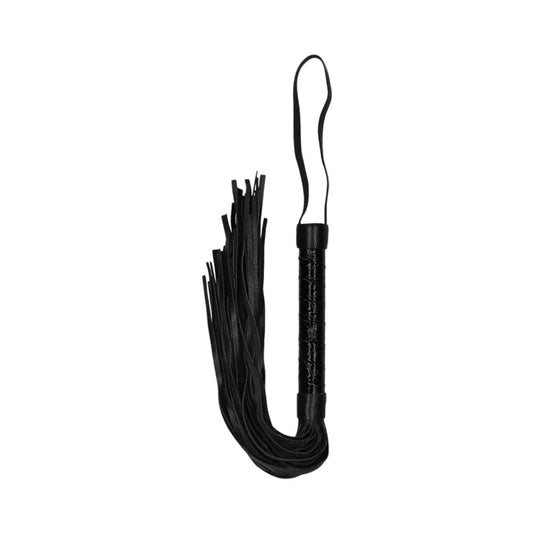 SHOTS - OUCH! LUXURY DIAMOND-PATTERNED WHIP FLOGGER BLACK