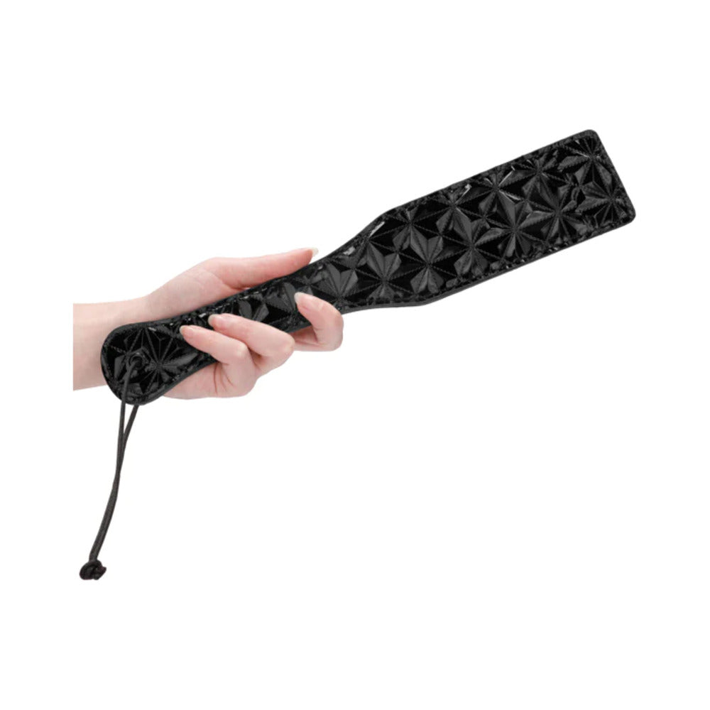 OUCH! LUXURY DIAMOND-PATTERNED PADDLE BLACK