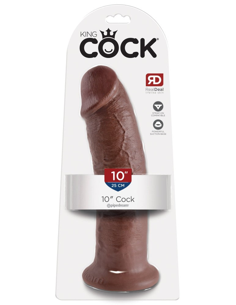 PIPEDREAM - KING COCK - 10" COCK  BROWN