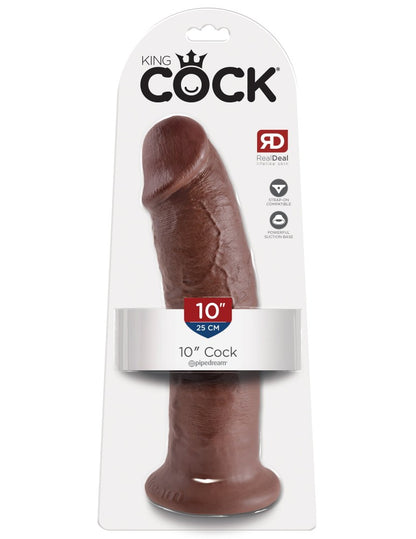 PIPEDREAM - KING COCK - 10" COCK  BROWN