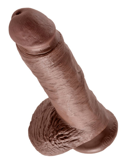 PIPEDREAM - KING COCK - 8" COCK WITH BALLS  BROWN