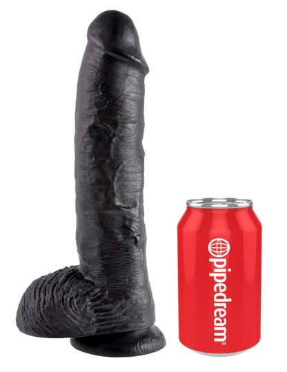 PIPEDREAM - KING COCK - 10" COCK WITH BALLS  BLACK