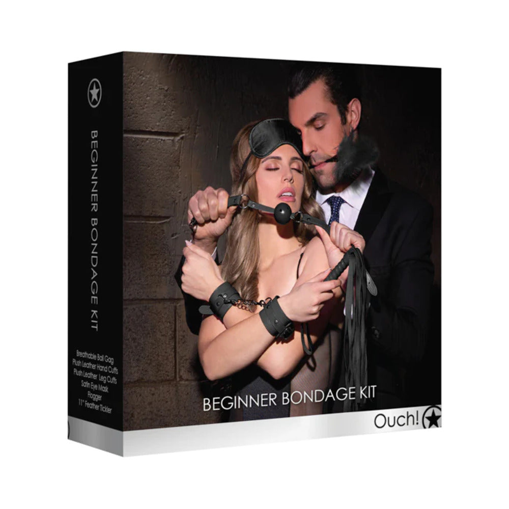 OUCH! 6-PIECE BEGINNER BONDAGE KIT BLACK
