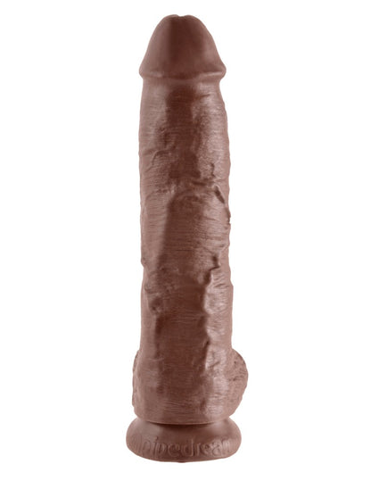 PIPEDREAM - KING COCK - 10" COCK WITH BALLS  BROWN