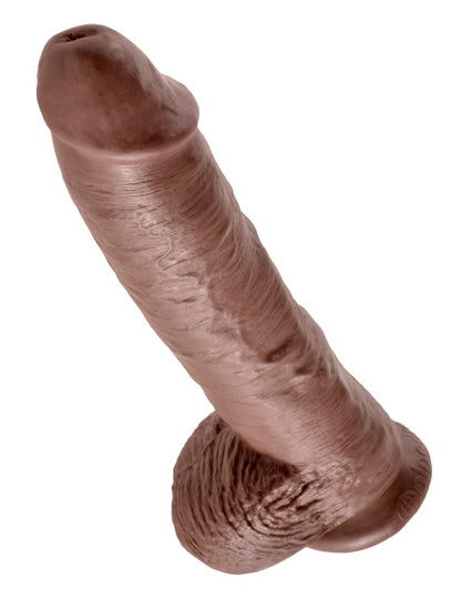PIPEDREAM - KING COCK - 10" COCK WITH BALLS  BROWN