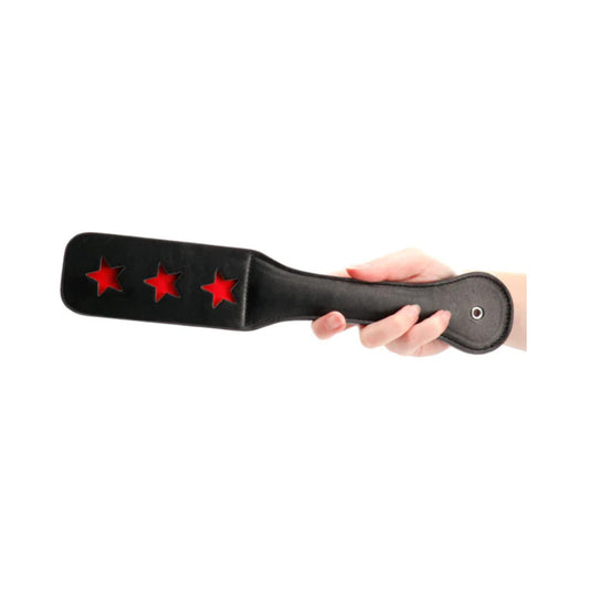 SHOTS - OUCH! STAR PATTERN PADDLE BLACK