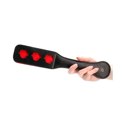 SHOTS - OUCH! LIP PATTERN PADDLE BLACK