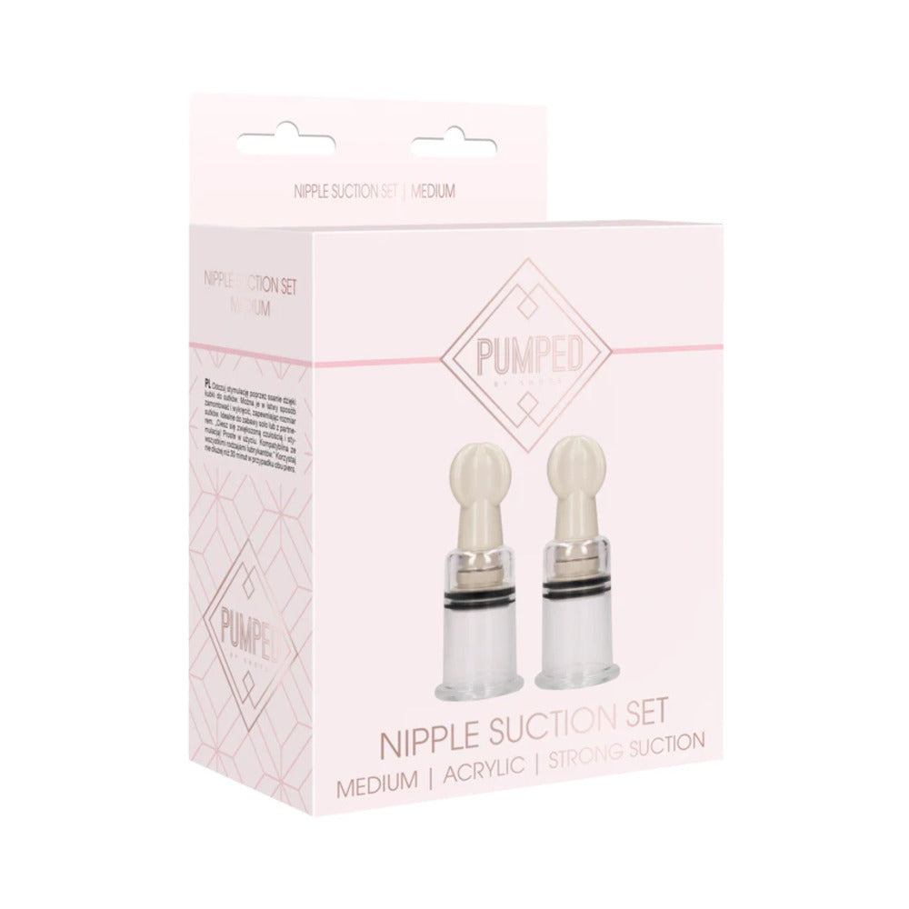 SHOTS - PUMPED NIPPLE SUCTION SET ROSE MEDIUM