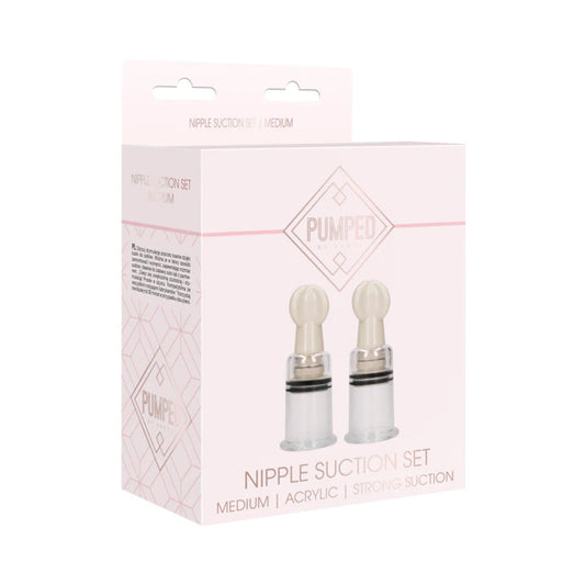 SHOTS - PUMPED NIPPLE SUCTION SET ROSE MEDIUM