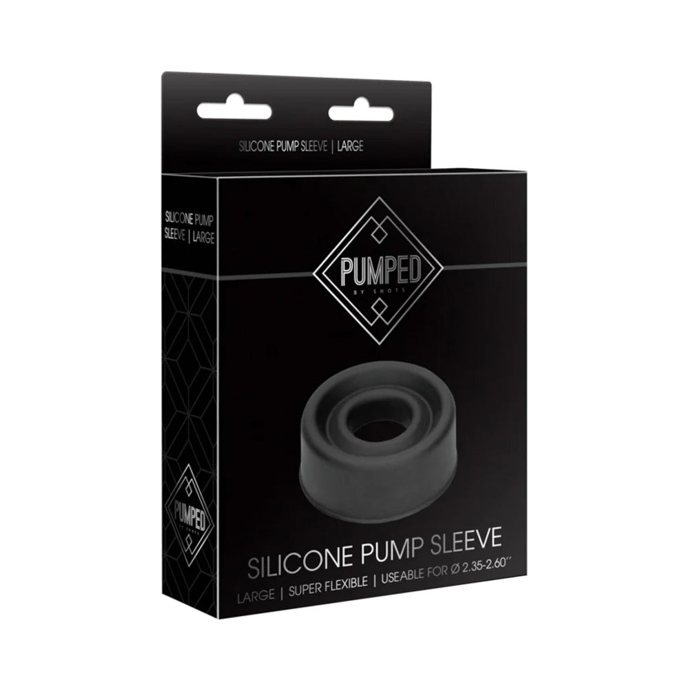 SHOTS - PUMPED SILICONE PUMP SLEEVE BLACK LARGE
