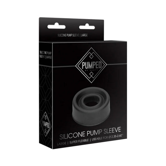 SHOTS - PUMPED SILICONE PUMP SLEEVE BLACK LARGE