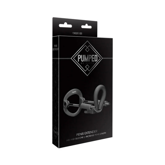SHOTS - PUMPED SILICONE & ABS PENIS EXTENDER BLACK