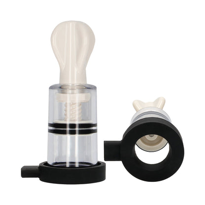 ELECTROSHOCK REMOTE-CONTROLLED E-STIMULATION NIPPLE SUCKERS WHITE