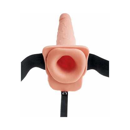 FETISH FANTASY SERIES - ADJUSTABLE HARNESS REALISTIC PENIS WITH BALLS SQUIRTING 19 CM
