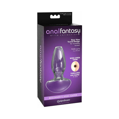 PIPEDREAM - ANAL FANTASY ELITE COLLECTION BEGINNER''S ANAL GAPER GLASS TUNNEL PLUG CLEAR
