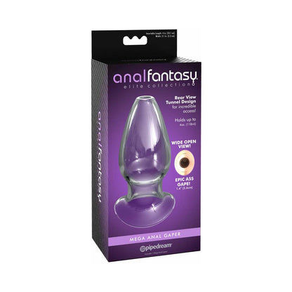 PIPEDREAM - ANAL FANTASY ELITE COLLECTION MEGA ANAL GAPER GLASS TUNNEL PLUG CLEAR