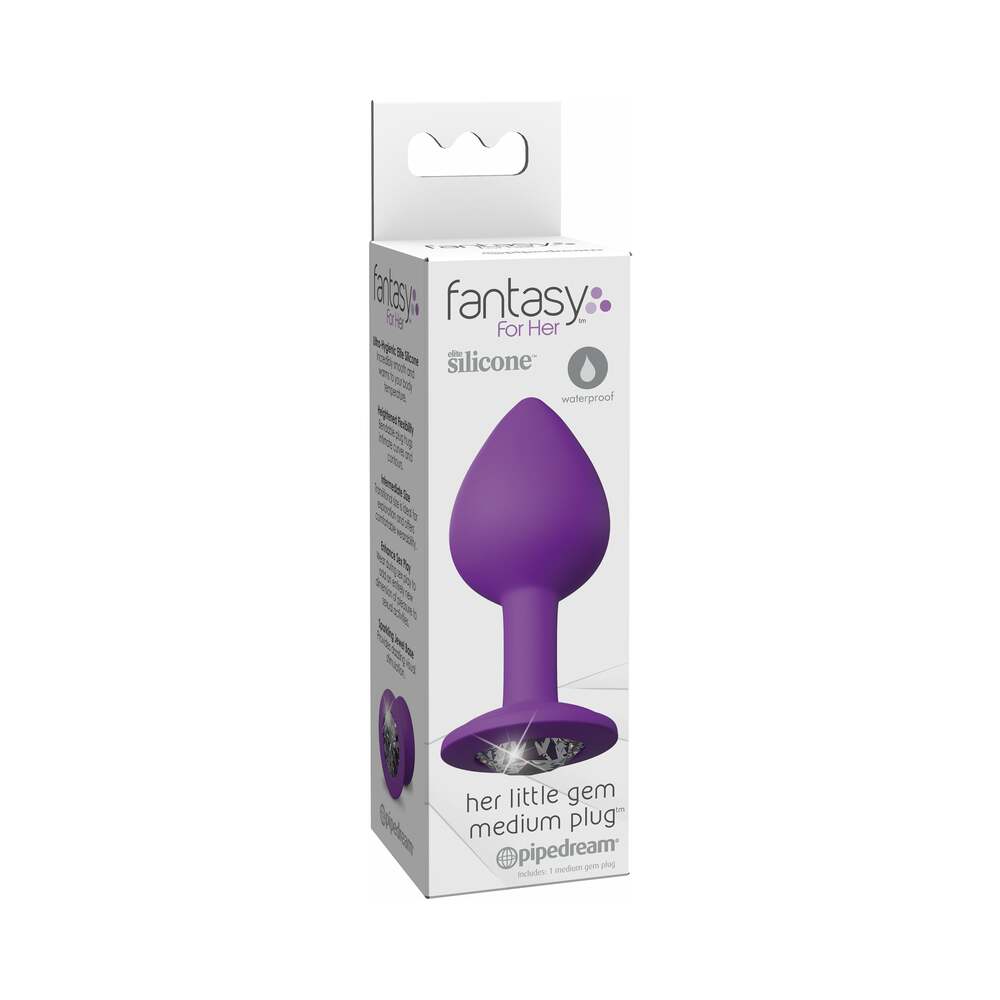 PIPEDREAM - FANTASÍA PARA ELLA PLUG ANAL MEDIANO DE SILICONA PURPLE LITTLE GEM