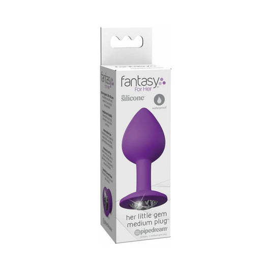 PIPEDREAM - FANTASY FOR HER SILICONE HER LITTLE GEM MEDIUM PLUG PURPLE