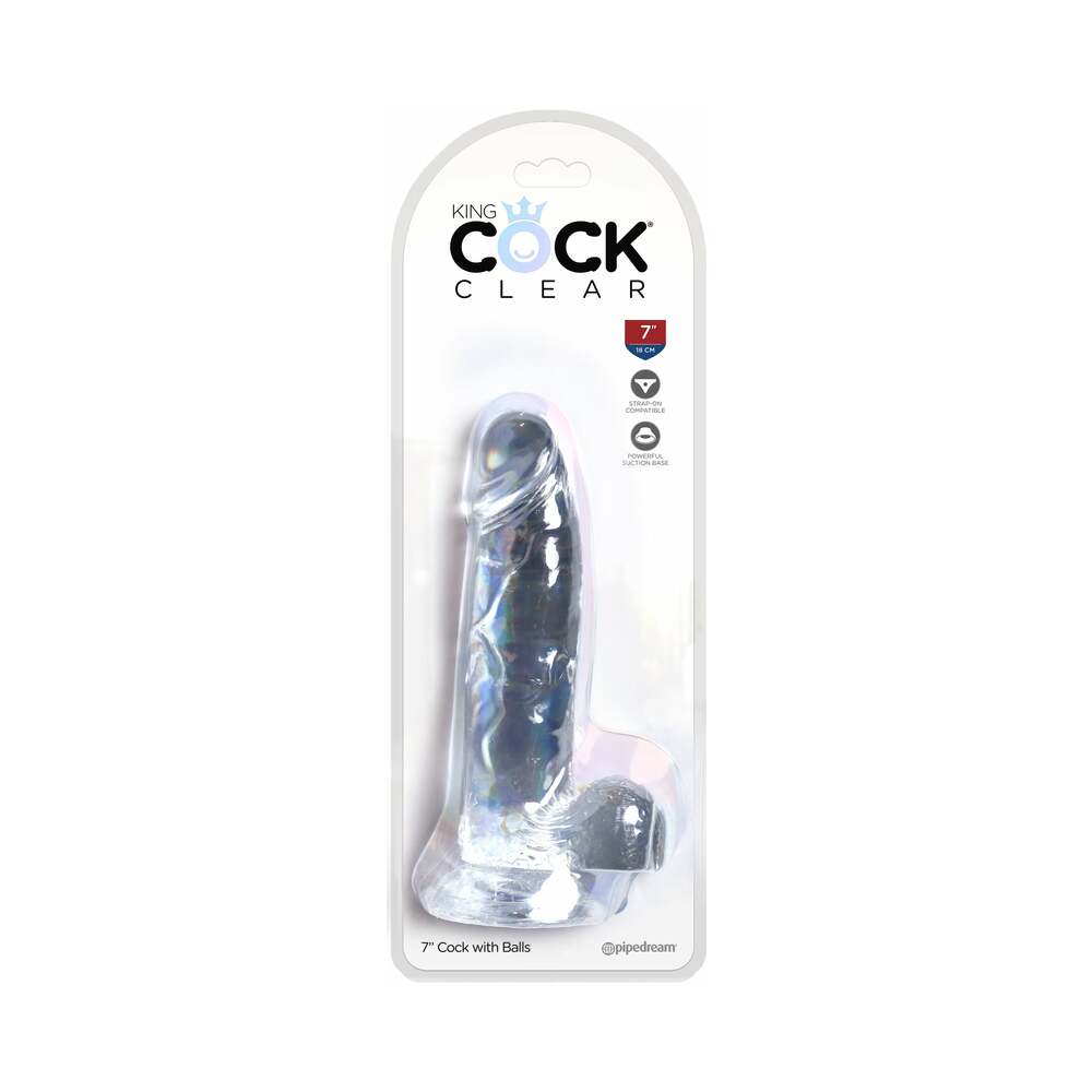 PIPEDREAM - KING COCK 7 IN. COCK WITH BALLS REALISTIC SUCTION CUP DILDO TAN