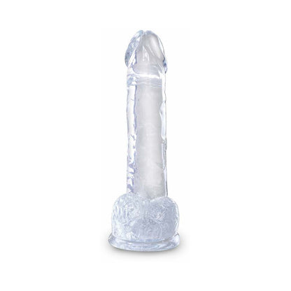 KING COCK CLEAR 7 IN. COCK WITH BALLS REALISTIC SUCTION CUP DILDO
