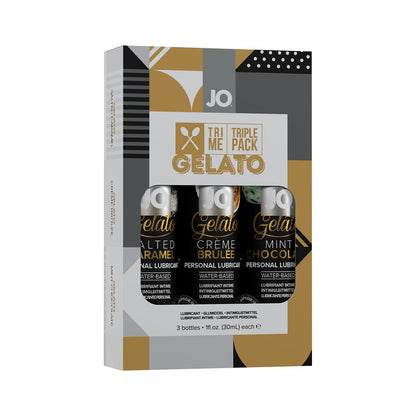 SYSTEM JO - JO TRI ME TRIPLE PACK GELATO FLAVORED WATER-BASED LUBRICANT 3-PACK