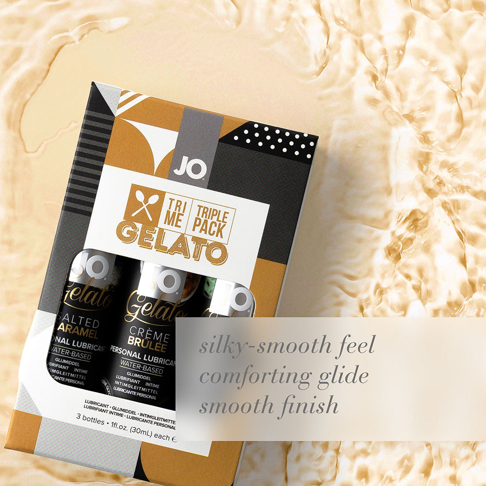 SYSTEM JO - JO TRI ME TRIPLE PACK GELATO FLAVORED WATER-BASED LUBRICANT 3-PACK