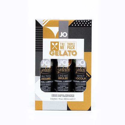 SYSTEM JO - JO TRI ME TRIPLE PACK GELATO FLAVORED WATER-BASED LUBRICANT 3-PACK