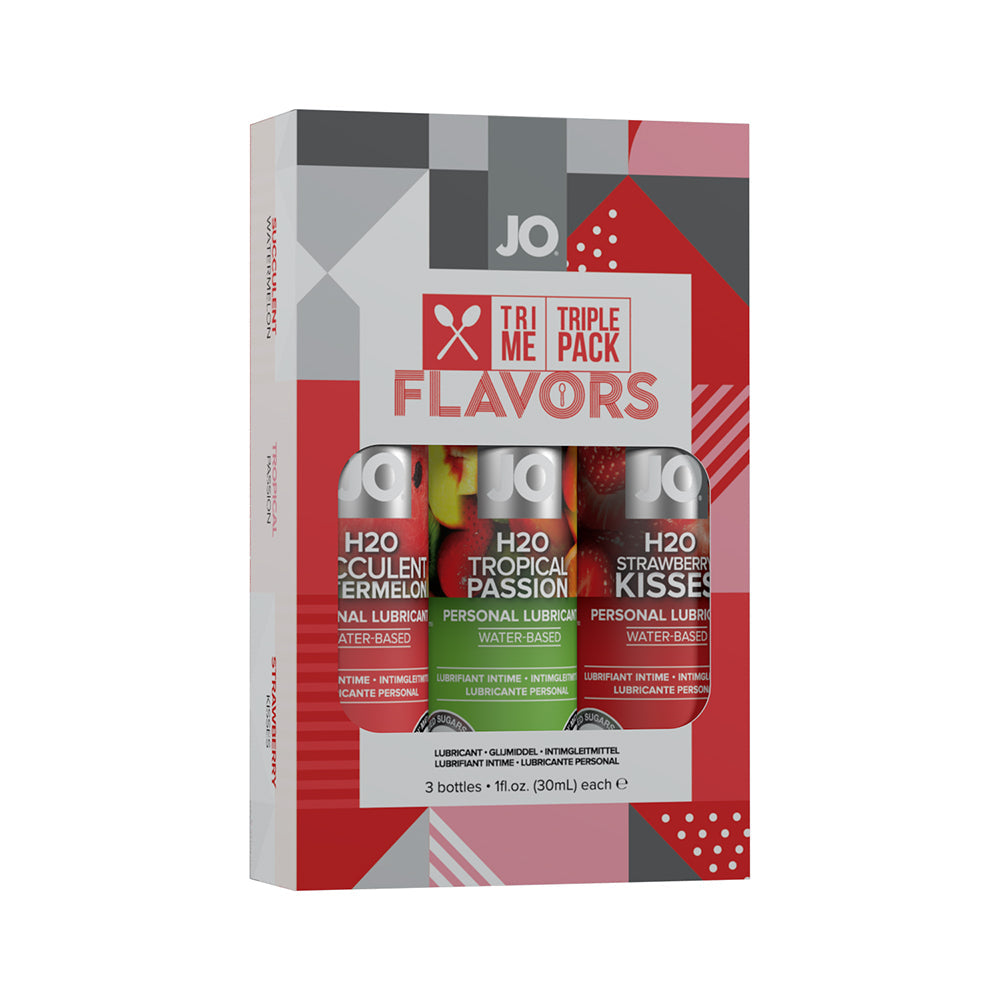 SYSTEM JO - JO TRI ME TRIPLE PACK FLAVORS WATER-BASED LUBRICANT 3-PACK