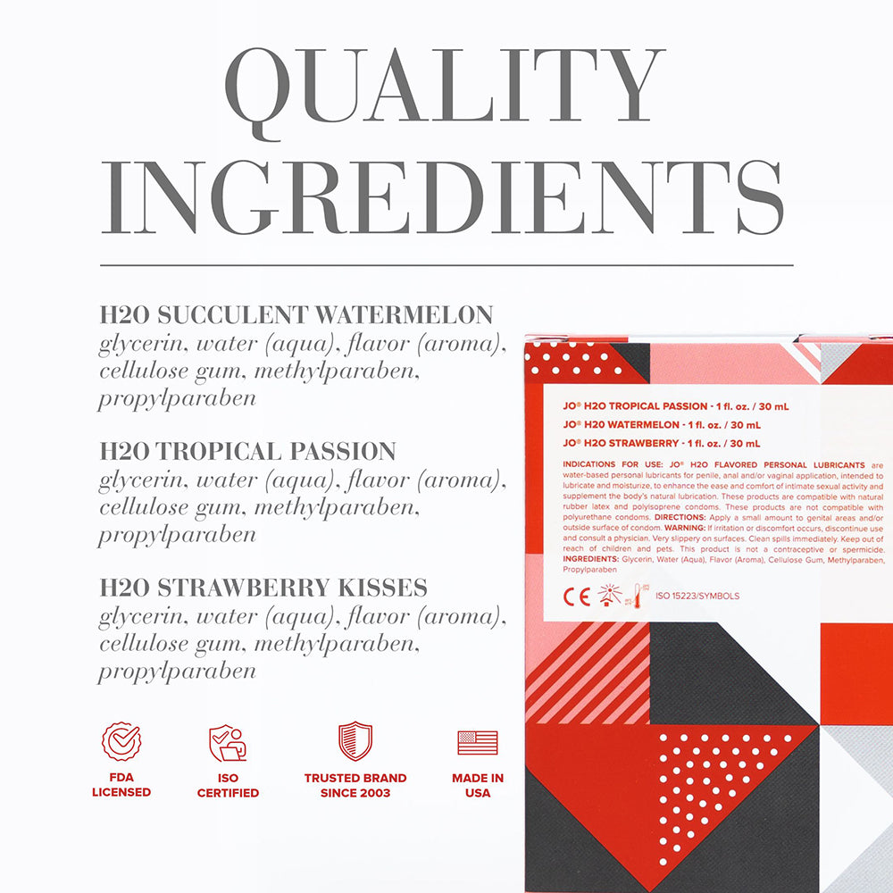 JO TRI ME TRIPLE PACK FLAVORS WATER-BASED LUBRICANT 3-PACK