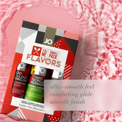 JO TRI ME TRIPLE PACK FLAVORS WATER-BASED LUBRICANT 3-PACK