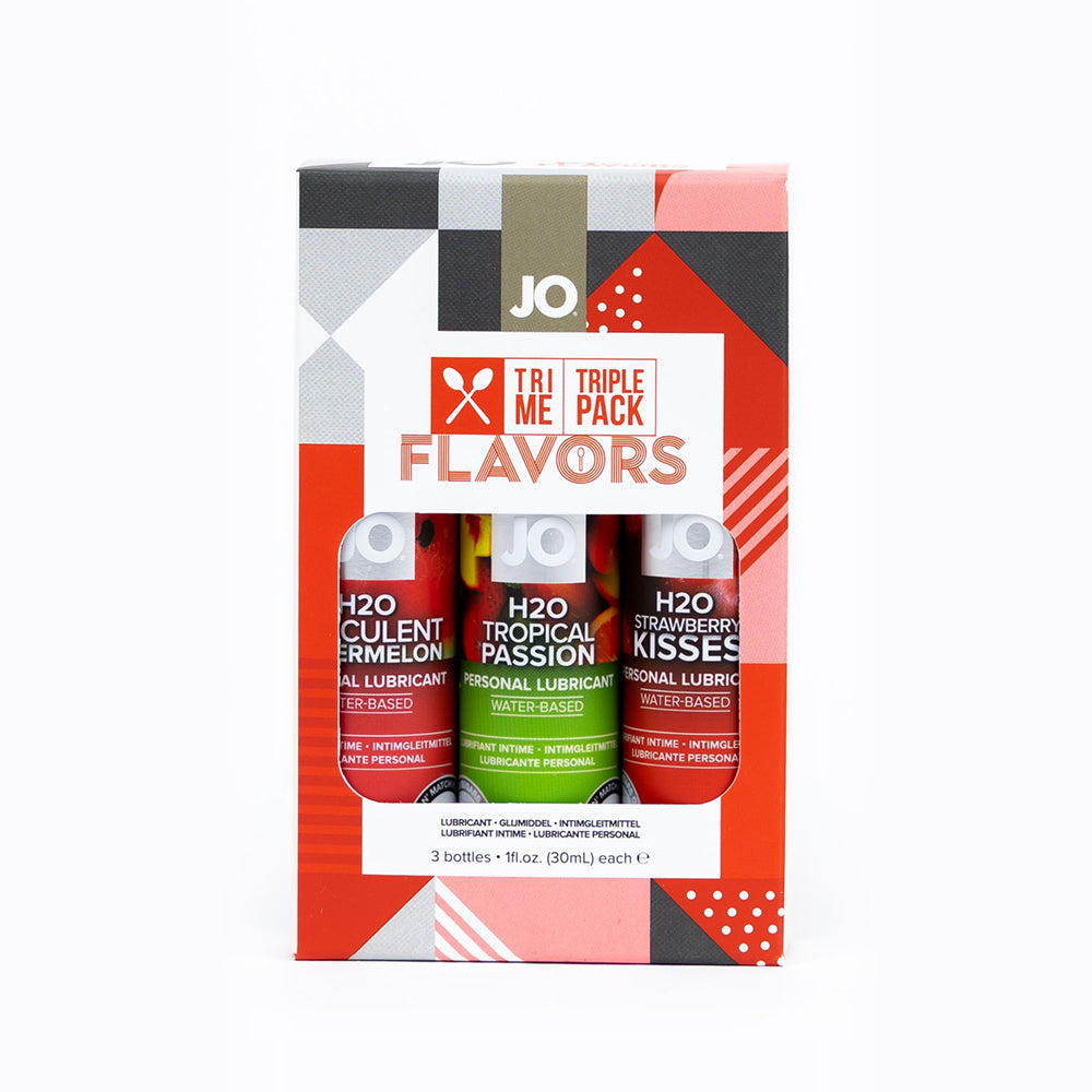 SYSTEM JO - JO TRI ME TRIPLE PACK FLAVORS WATER-BASED LUBRICANT 3-PACK