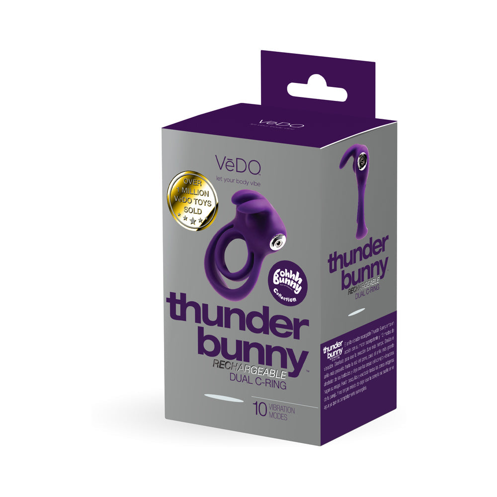 VEDO THUNDER BUNNY RECHARGEABLE DUAL C RING PURPLE