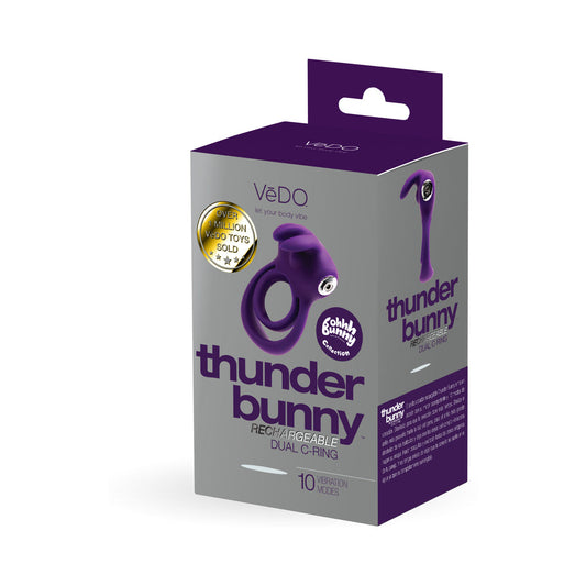 VEDO - THUNDER BUNNY RECHARGEABLE DUAL C RING PURPLE