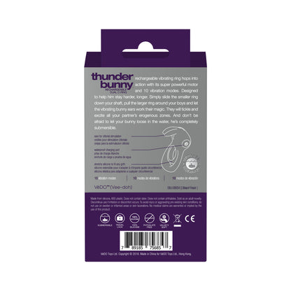 VEDO THUNDER BUNNY RECHARGEABLE DUAL C RING PURPLE