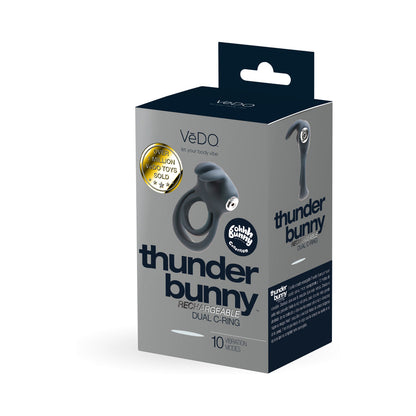 VEDO THUNDER BUNNY RECHARGEABLE DUAL COCKRING BLACK