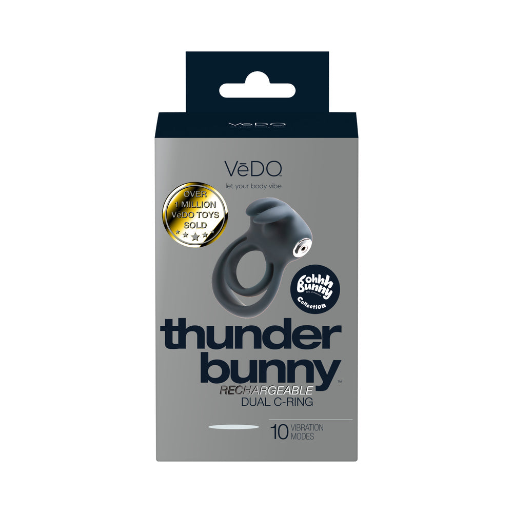 VEDO THUNDER BUNNY RECHARGEABLE DUAL COCKRING BLACK