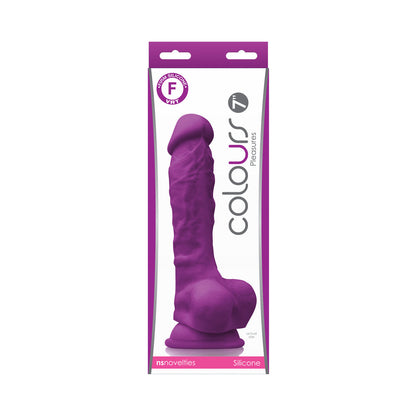 NS NOVELTIES - COLOURS PLEASURES 7IN DILDO PURPLE
